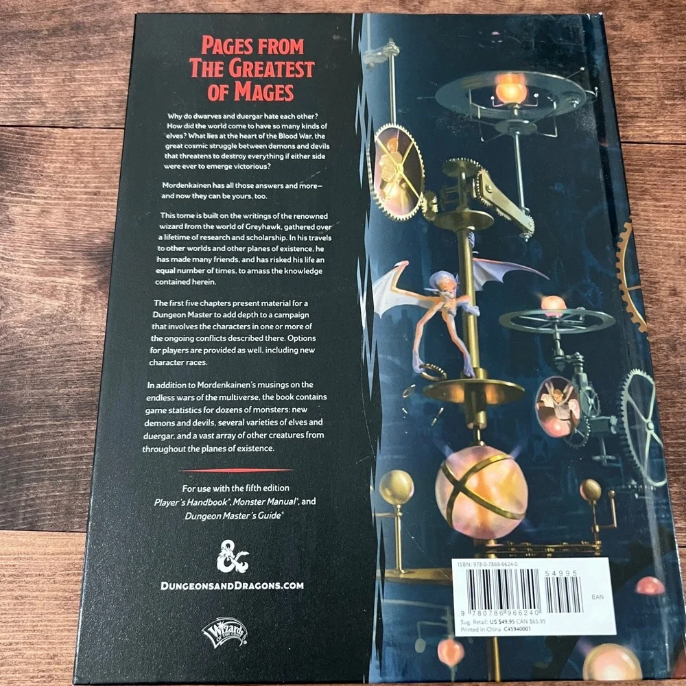 Dungeons & Dragons Mordenkainen's Tome of Foes 5th Edition Hardcover May 2018